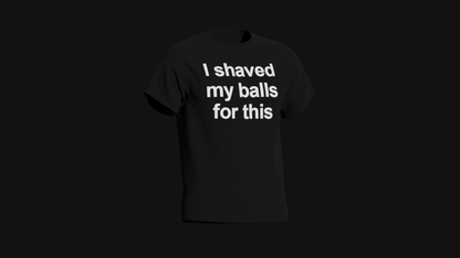 i shaved my balls for this