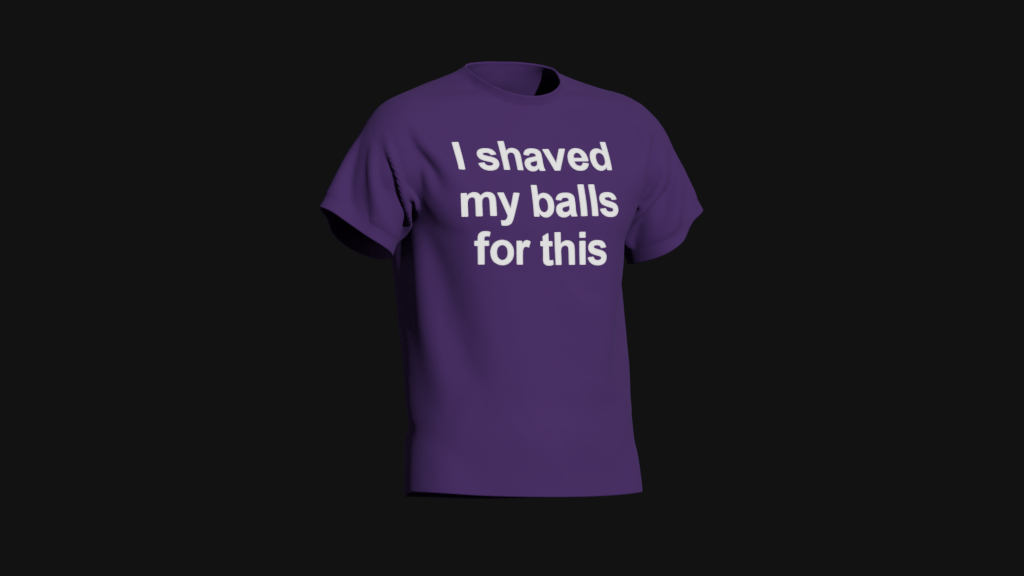 i shaved my balls for this